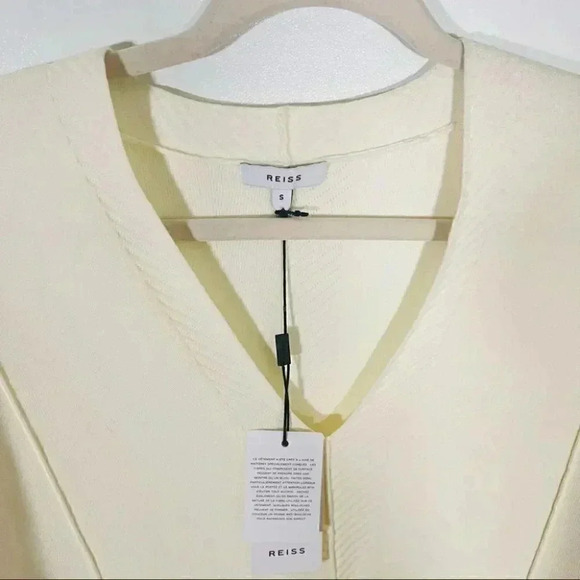 NWT Reiss Ava Elevated Day Knit Dress in Cream Sweater Mini - Picture 4 of 7